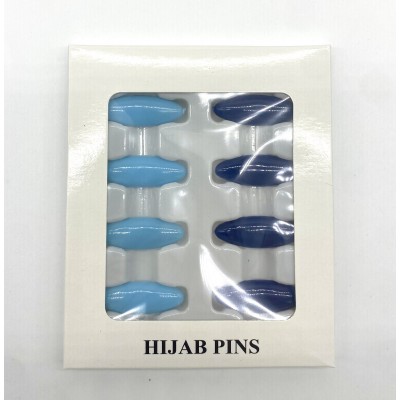 Mix Hijab Pins  Dark Blue / Light Blue 